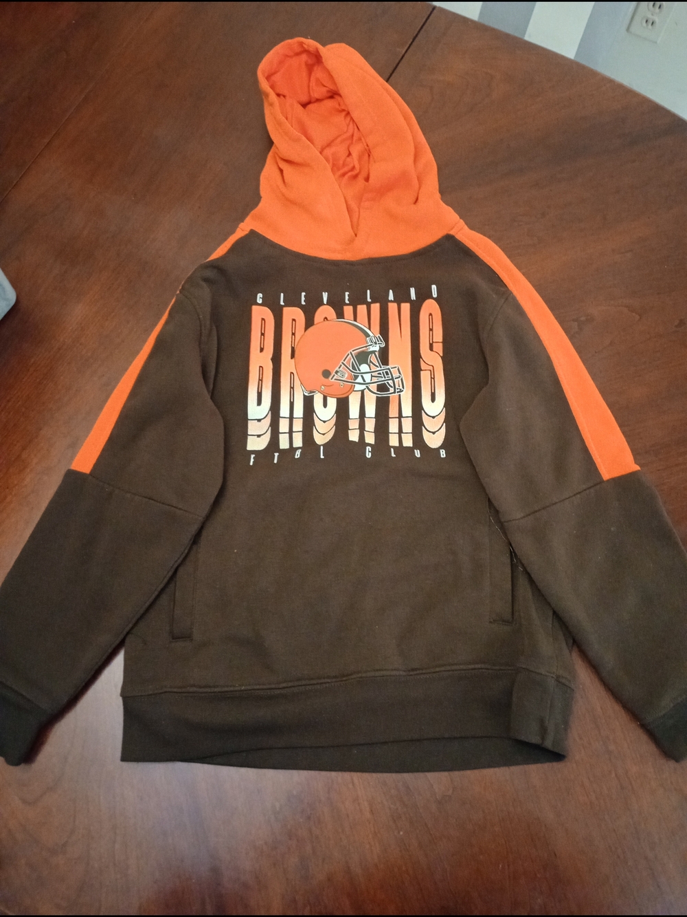 NFL Kids Brown & Orange Cleveland Browns Pullover Hoodie